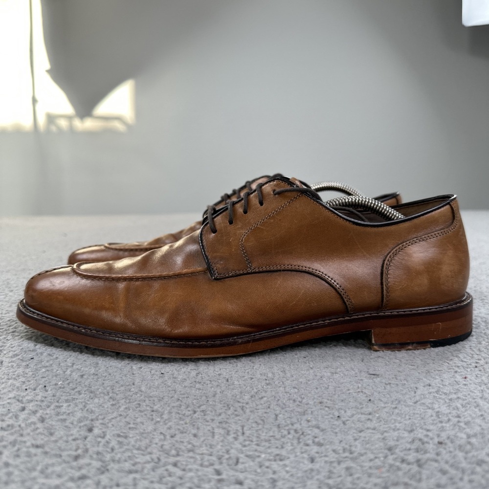 Joseph Abboud Stevenson Split Toe Dress Shoes Men 11 Brown Italian Leather